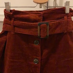 Rich Brown Cord Skirt